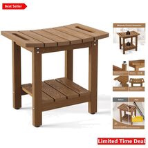 Durable Shower Stool in Brown - Modern Waterproof and Adjustable Bench 3... - $117.76