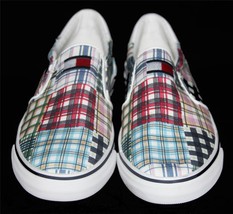 Tommy Hilfiger OAKLYN Plaid Slip-On Shoes Embroidered Academy Flag Logo W-9M - £42.35 GBP