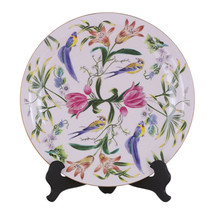 Beautiful Mutli-Color Bird and Floral Motif Porcelain Plate 16&quot; - $178.19