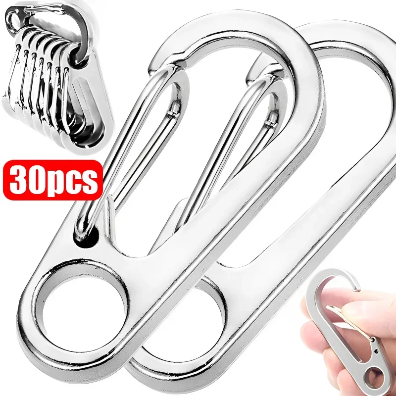 Mini Carabiner Keychain D-Ring Key Chain Spring Clips Aluminium Alloy Hang - $10.32+