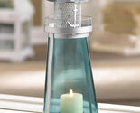BLUE GLASS WATCH TOWER CANDLE LAMP - $29.65