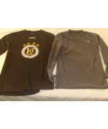 2 BUNDLE BLACK VICI ADULT S GREY L LONG SLEEVE ATHLETIC SPORTSWEAR SHIRTS - €18,81 EUR
