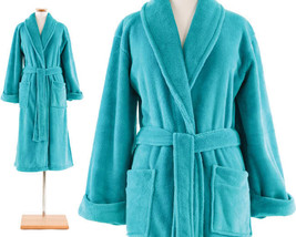 Pine Cone Hill Aqua Sheepy Fleece Robe, One Size - £59.61 GBP