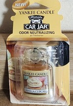 Yankee Candle Car Jar Air Freshener Vanilla Cupcake NOS - £6.05 GBP