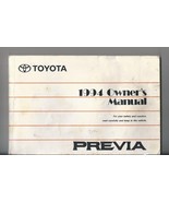 Original TOYOTA 1994 PREVIA OM Owner&#39;s Manual &amp; Extras - $45.00