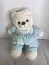 Little Me Rattle Thank Heaven for Little Boys Plush Blue Teddy Bear Toy - £11.68 GBP