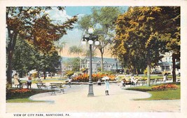 City Park Nanticoke Pennsylvania 1920s postcard - £5.55 GBP