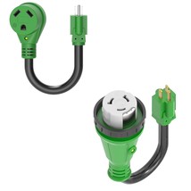 30 Amp And 50 Amp To 110 Volt Rv Adapter Cord, Nema 5-15P To Nema Tt-30R... - $67.99