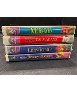 Disney VHS Bundle(Lion King, Little Mermaid, 101 Dalmatians, Beauty &amp; th... - £17.43 GBP