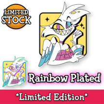 Hazbin Hotel Angel Dust Rainbow Plated Enamel Pin Figure Vivziepop Helluva Boss - £159.86 GBP