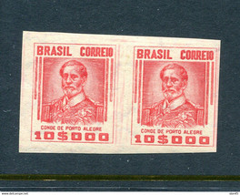 Brazil 1941 Imperf Pair Wmk MNH Sc 526 Variety 14036 - £39.56 GBP
