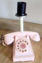 Vintage Plastic Pink Rotary Dial Telephone Table Or Desk Lamp Not Working READ - £17.97 GBP