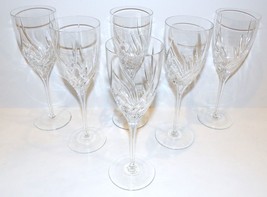 Stunning Set Of 6 Rogaska Crystal Juliet 9&quot; Water Goblets ~Swirl Cut~ Signed~ - $102.46