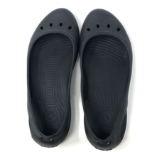Crocs Kadee Ballet Flats Women&#39;s Size 10 Black Slip On Comfort Shoes Cut Outs - £17.57 GBP