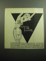 1958 Hollywood V-ette Vassarette Bra and Girdle Ad - Underneath it all - £13.79 GBP