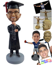 Personalized Bobblehead Optimistic graduate  looking into the future with crosse - £71.55 GBP