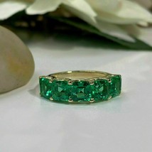 4.00ct Asscher Cut Smaragd Hochzeitstag Ring Band 14k Gelbgold Finish - £91.83 GBP