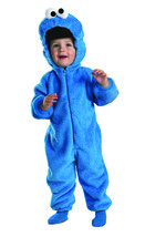 Cookie Monster Deluxe Two-Sided Plush Jumpsuit Costume - Medium (3T-4T) - £109.90 GBP