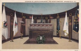 Lincoln Monument Interior Oak Ridge Cemetery Springfield Illinois Postca... - £2.36 GBP