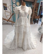 Antique Wedding Dress Bridal Gown Train  Lace 1920s Victorian Vintage Ca... - £3,991.78 GBP