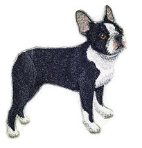 Amazing Custom Dog Portraits [Boston Terrier] Embroidery Iron On/Sew Patch [4.5" - $18.01