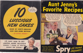 SPRY Shortening Aunt Jenny&#39;s Favorite Recipes 1930s + 10 Luscious New Cakes - £11.99 GBP