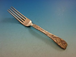 Lap Over Edge Acid Etched by Tiffany Sterling Silver Regular Fork w/ Figs 7 1/4&quot; - £307.83 GBP