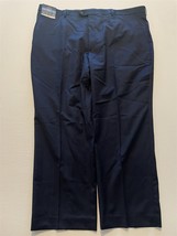 NWT Stafford 46 x 29 Navy Classic Fit COOLMAX All Season Flat Front Dress Pants - $44.44