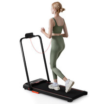 3 in 1 Folding Treadmill with Remote Control and LED Display-Red - $418.49