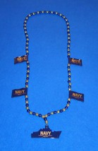 Spectacular Stunning Navy Authentic New Orl EAN S Mardi Gras Bead Flags And Ship - £5.99 GBP