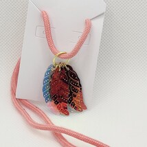 Iridescent Feather Necklace - Pink - $3.00