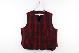 Vintage 90s Woolrich Mens XL Wool Mackinaw Buckle Back Full Zip Vest Jac... - £101.16 GBP