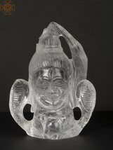 6&quot; Crystal Lord Shiva Head | Shiva Crystal Idol | Lord Shiva Statue | Handmade - £398.87 GBP