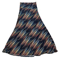 Black Multi Color LuLaRoe MAXI Skirt Yoga Waistband Sz Small (6-8) - £11.51 GBP