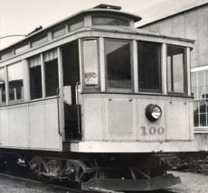 Central California Traction Railroad CCT #100 Trolley Car B&amp;W Tecrasilk ... - £14.55 GBP