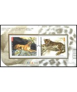 Canada  Stamp SS #2123b BIG CATS - Cougar &amp; Amur Leopard - Joint Canada ... - $2.58 CAD