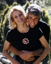 Burt Bacharach puts his arms around Angie Dickinson 1974 pose 8x10 inch photo - $10.99