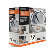 Everbilt Dryer Vent Lint Removal Cleaner Brush Vacuum Hose 3 Piece Kit - BPCKHD - £11.63 GBP