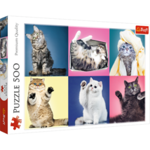 500 Piece Jigsaw Puzzle, Kittens, Silly Pets, Cat Collage, Adult Puzzles... - $18.73