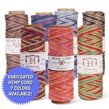 0.5mm Variegated Hemp Cord Spool Jewelry Making Macrame Crochet Gift Wra... - £6.28 GBP