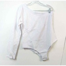 Reoria WM XL White Asymmetrical Long Sleeve Body Suit - $7.84