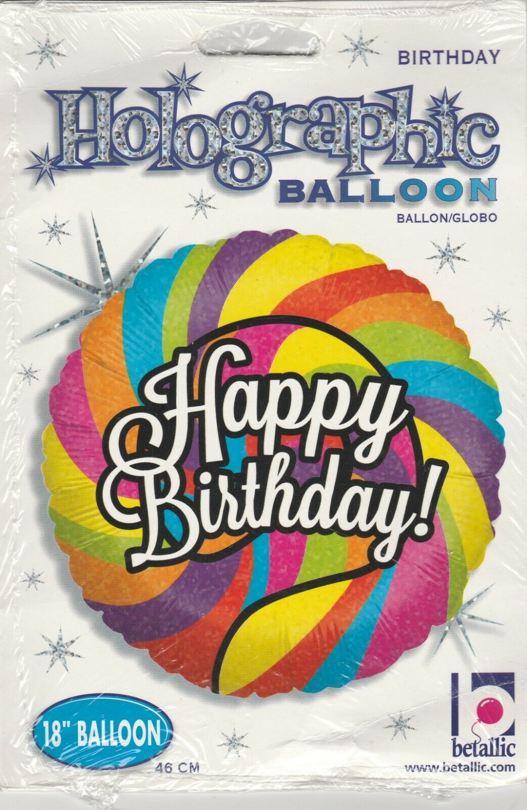 Betallic Lollipop Birthday Holographic Package Balloon, 18&quot; - $4.94