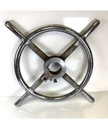 Vtg Nautical Boat Steering or Hatch Wheel 4-Spoke Stainless Steel Heavy ... - $1,598.64 MXN