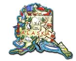 Alaska The Last Frontier State Artwood Jumbo Fridge Magnet - $8.49
