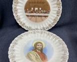 Lords Supper Dinner Plate Sanders MFG 1st. Edition 23 K GOLD TRIM 10&quot; + ... - £9.30 GBP
