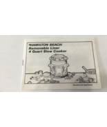 Vintage Hamilton beach slow cooker instruction manual booklet - €17,15 EUR