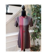 BCBG Generation Dress Womens Small Multicolor Mock Neck Stretch Bodycon Mod - $29.70