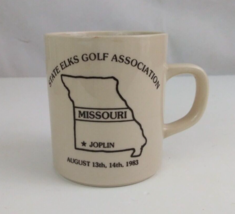 Vintage 1983 Joplin Missouri State Elks Golf Association 10oz Coffee Cup - £6.17 GBP