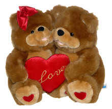 Vtg Big Plush Hugging Teddy Bear Love Heart Girlfriend Valentine Gift - £17.31 GBP