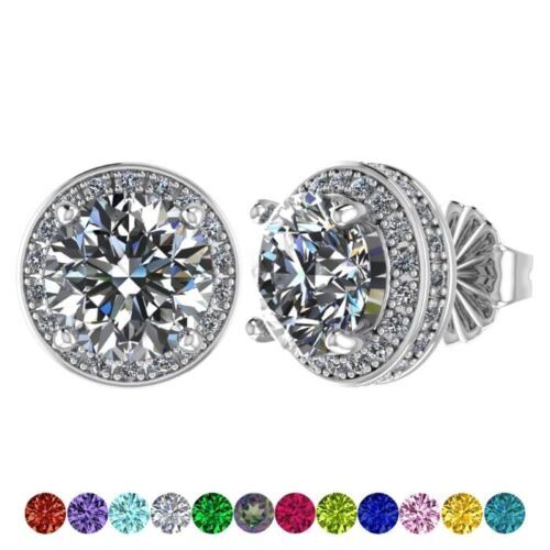 Pear-Shape Simulated Tourmaline Cubic Zirconia 925 Sterling Silver Stud Earrings Item image 4
